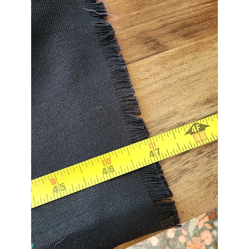 Vintage Blue Floral Scarf Fringe Made Italy Fringe Garden Retro Chic Romantic